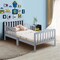 Classic Design Kids Wood Bed Frame with Two Side Safety Guardrails